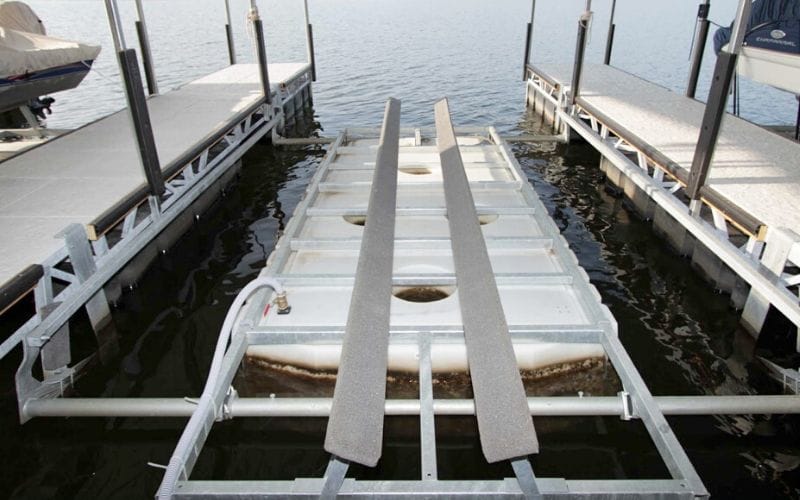 boat lift on dock