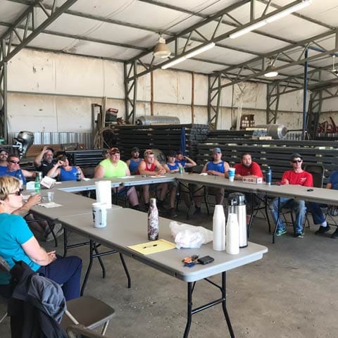 Econo Lift team safety meeting