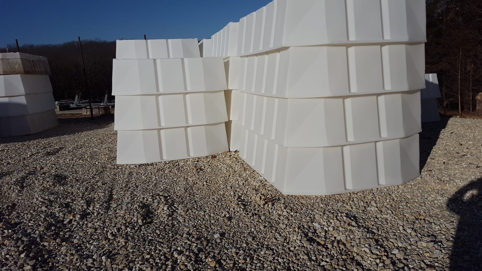 Rotationally molded polyethylene flotation tank used on Econo Lift lifts