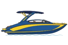 Jet boat illustration