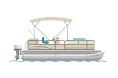 Pontoon boat illustration