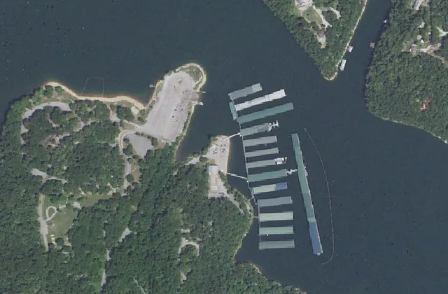 Overhead view of Prairie Creek Marina (USGS imagery)