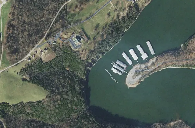 Overhead view of Cricket Creek Marina (USGS imagery)